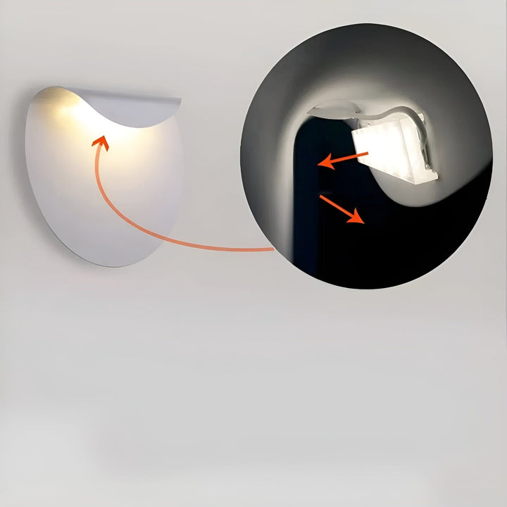 Minimalist Vegglampe med Myk, Ambient Lys Skanto