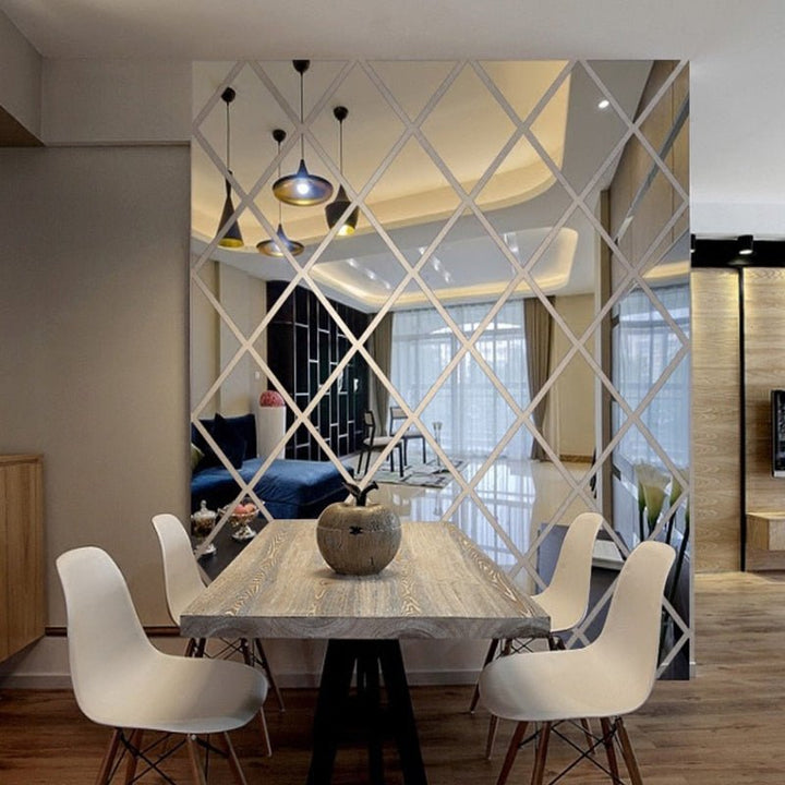 Skanto | MirraShape 3D Speil Trekanter – Transformér Veggene Dine med Moderne Dybde og Glans