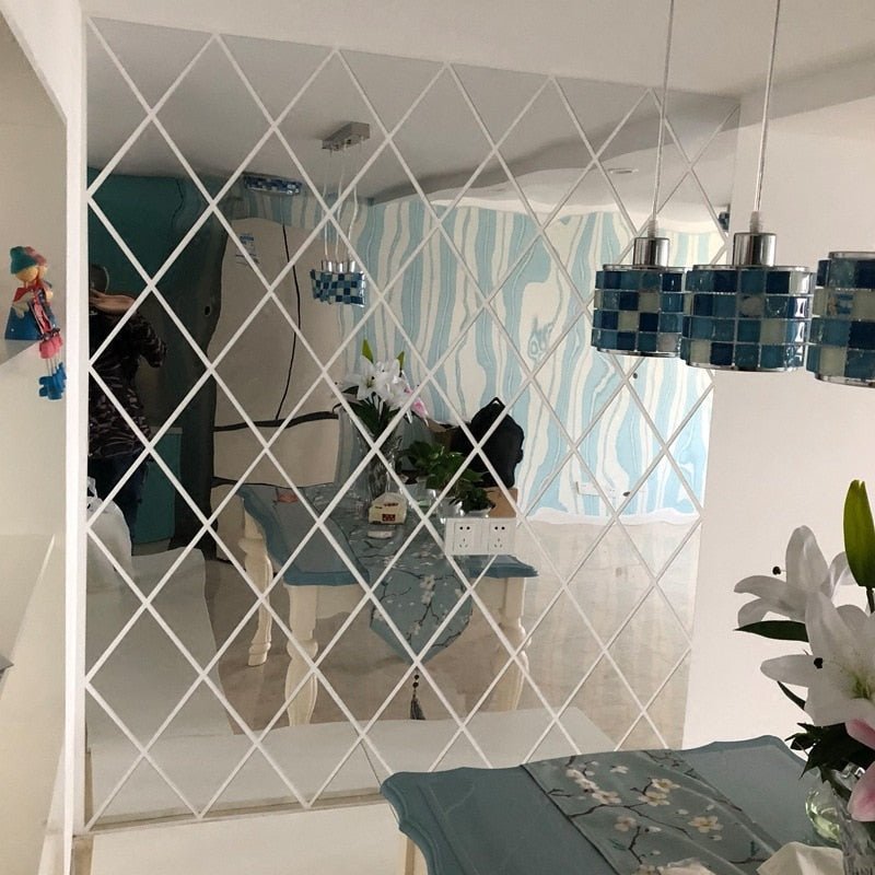 Skanto | MirraShape 3D Speil Trekanter – Transformér Veggene Dine med Moderne Dybde og Glans