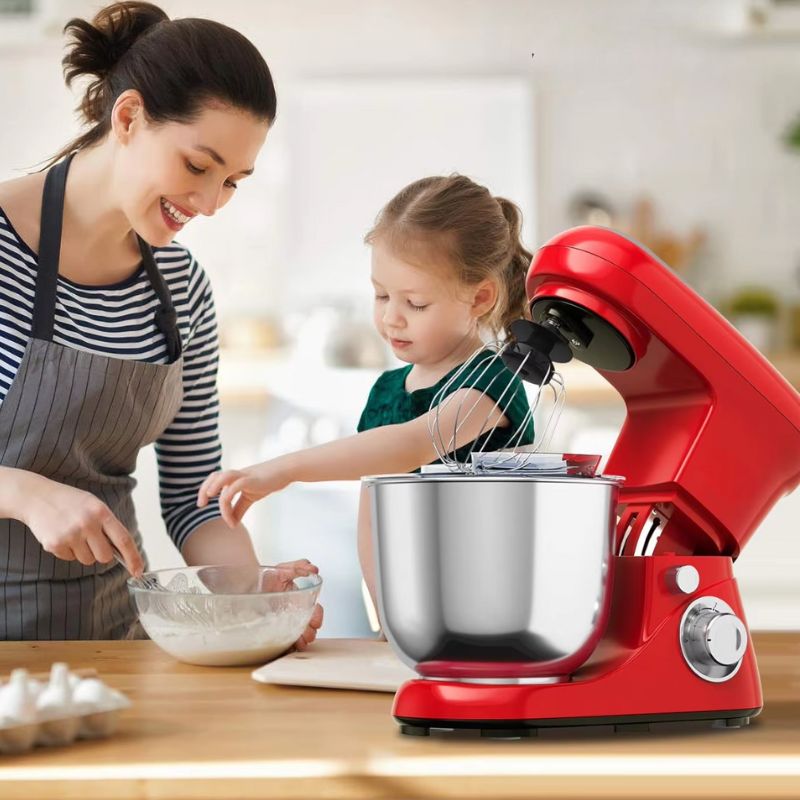 Leistungsstarker standmixer med 6 Geschwindigkeitsstufen, 5,3-Liter-Edelstahlschüssel og vielseitigem Zubehör