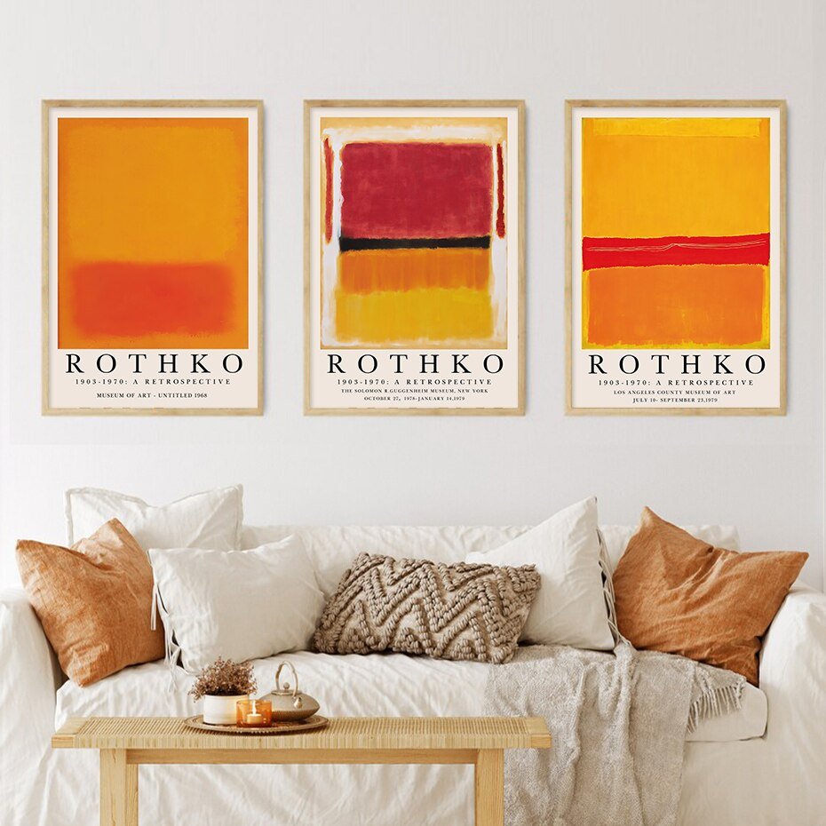 Skanto | ArtLuxe Moderne Abstrakt Rothko Veggkunst Plakat | Lerret | Minimalistisk Design | Dekor for Stue og Kontor