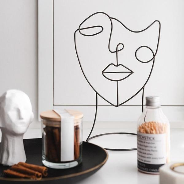 Skanto Abstrakt Ansikt Linje Kunst Skulptur