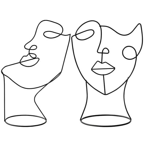 Skanto Abstrakt Ansikt Linje Kunst Skulptur
