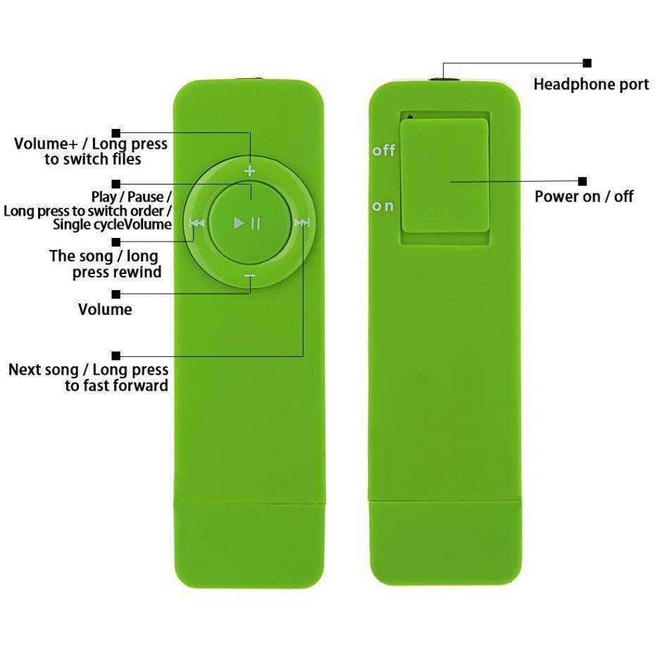 Skanto | MP3 Spiller U Disk Rekorder 8/16GB - Musikk med Tapfri HIFI Lyd