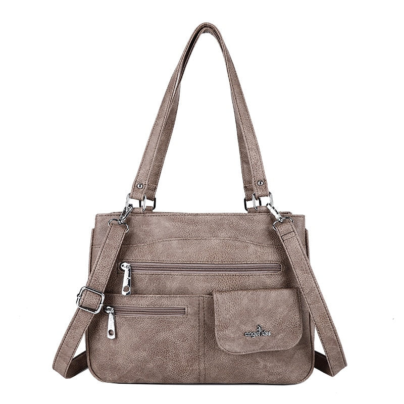 Multi-Compartment Kvinners Skulder- og Crossbody Veske – FlexiCarry | Skanto