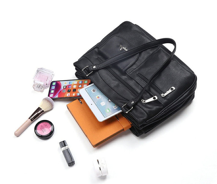 Multi-Compartment Kvinners Skulder- og Crossbody Veske – FlexiCarry | Skanto