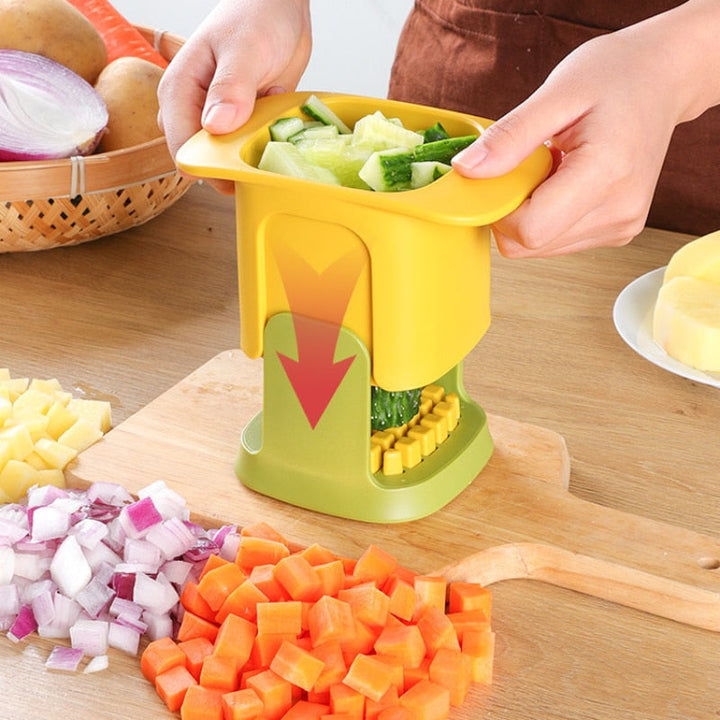 Multifunksjonell Grønnsakskutter Fries Cutter Håndtrykk Dicer | Skanto