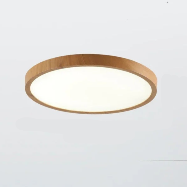 Skanto | Moderne Sirkulær Taklampe med Justerbart LED-belysning i Varm Valnøttfarge for Stue og Soverom