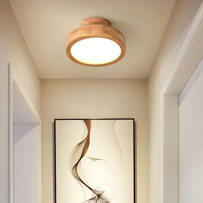 Skanto | Taklampe med treramme, innfelte lampe