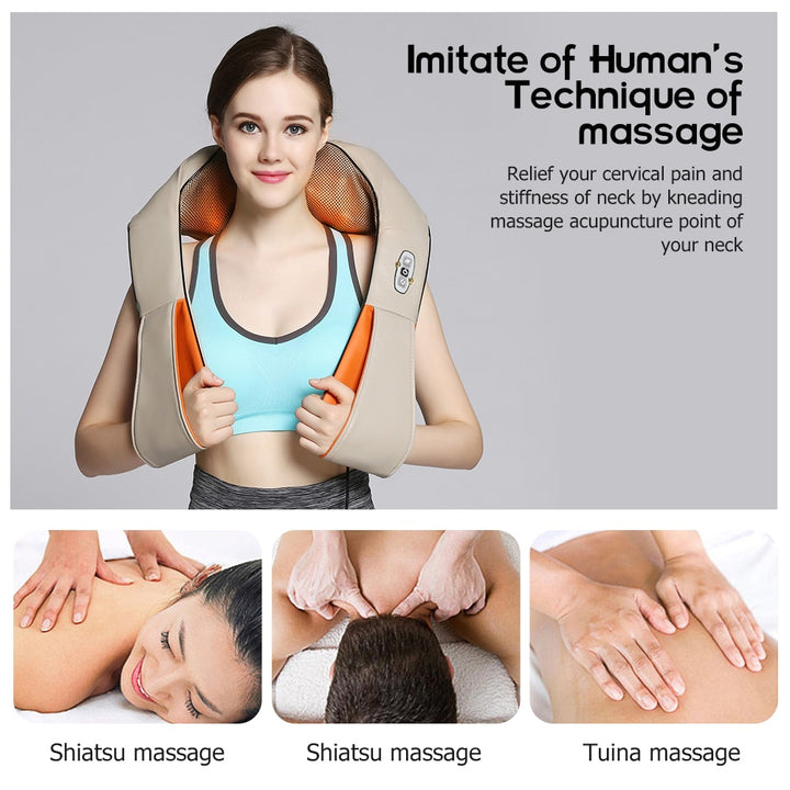Skanto | RelaxPro massasjepute – Shiatsu varmepute for nakke, skuldre og rygg