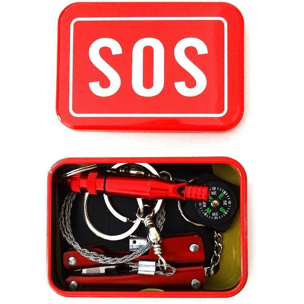 Bærbar SOS overlevelsespakke med 8 verktøy | Skanto