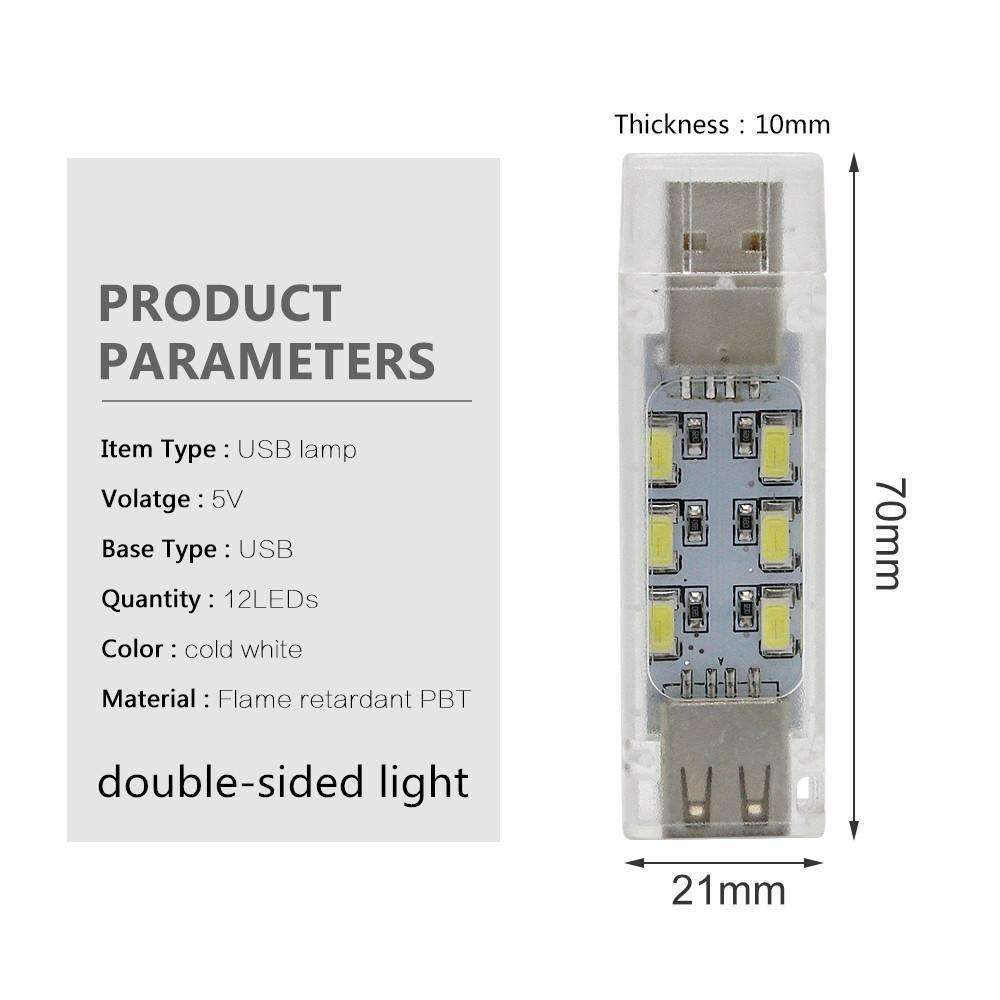 Skanto | Mini USB LED Nattlys - Kald Hvit Lampe