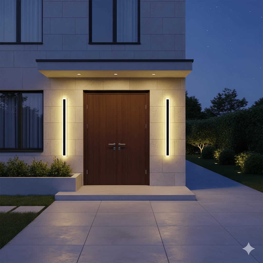 Skanto | NOCTARA – Elegant Moderne Utendørs Vegglampe for Hage & Balkong