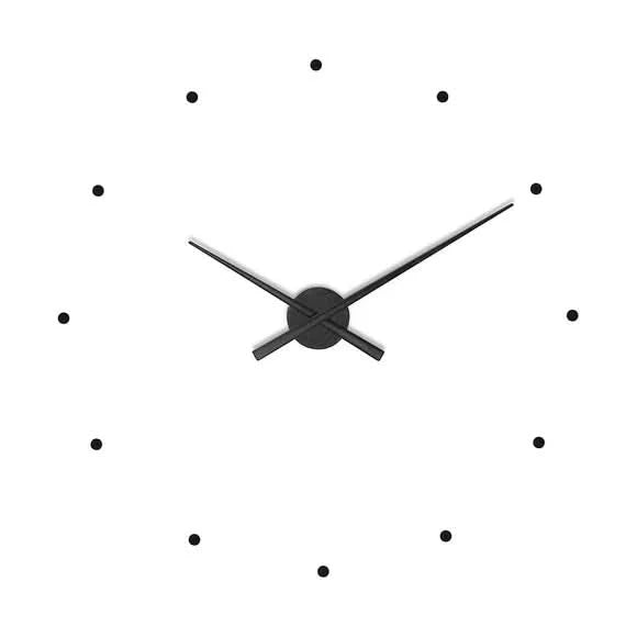 Minimalistische schwarze moderne Wanduhr 40 cm