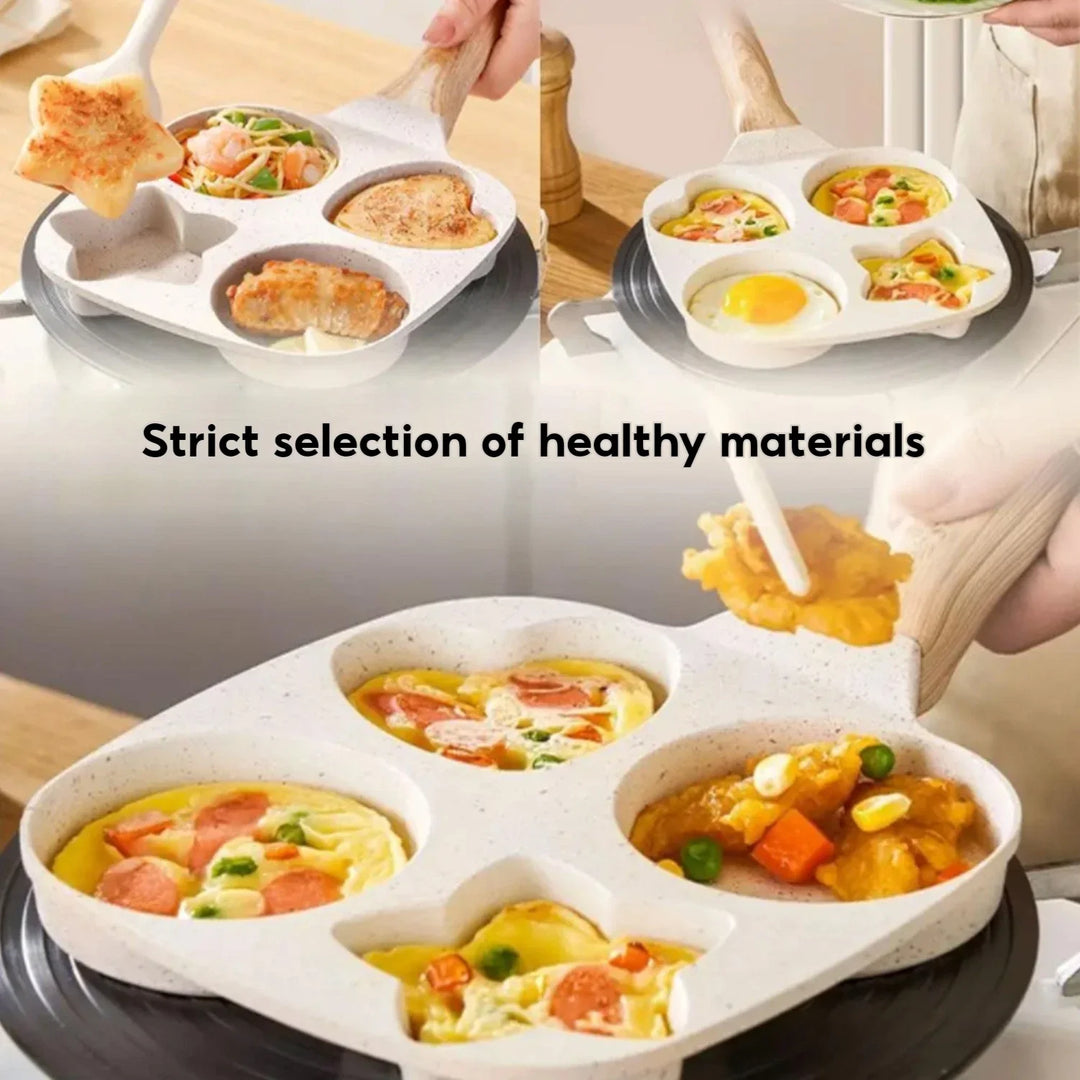 Non stick Mini Frokost Stekepanne Medisinsk Stein Tre former | Skanto