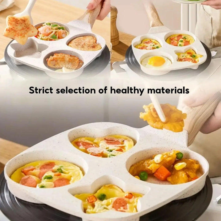 Non stick Mini Frokost Stekepanne Medisinsk Stein Tre former | Skanto