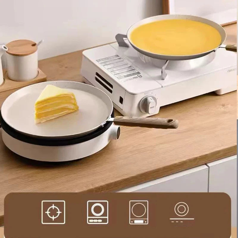 Non-Stick Omelettpanne Pizza Matlaging Induksjon Gassovn Stekepanne | Skanto