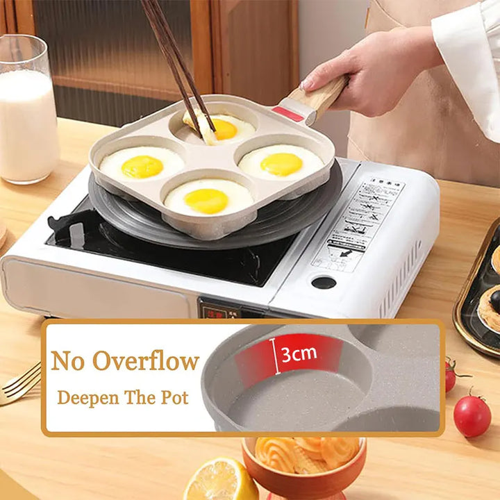 Non-stick egg stekepanne med lokk kjøkken frokost grill panne | Skanto