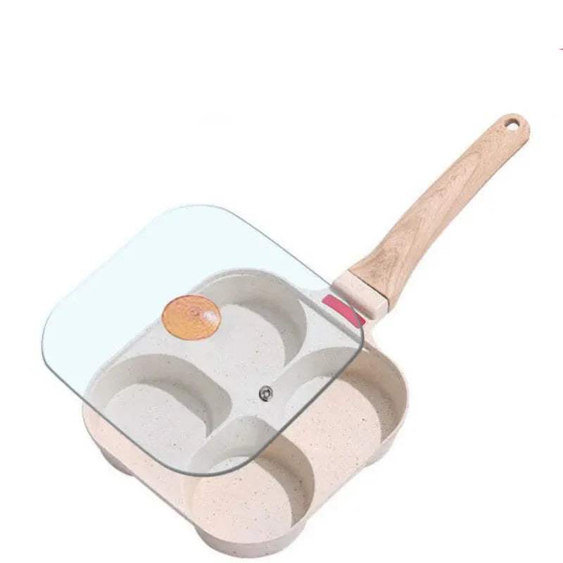 Non-stick egg stekepanne med lokk kjøkken frokost grill panne | Skanto