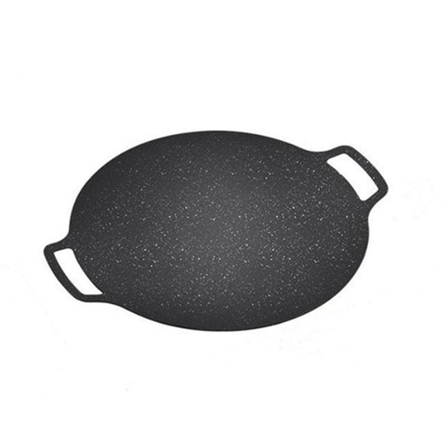 Non-stick stekepanne Utendørs støpejern BBQ-plater Camping grillpanne | Skanto