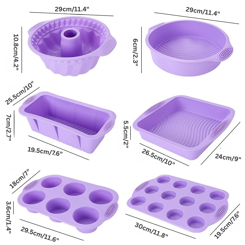 Non-stick silikon bakeverktøy kake muffin brød baking former tilbehør | Skanto