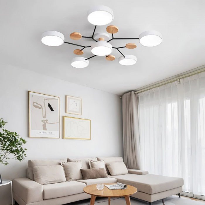Skanto | Skandinavisk LED Taklampe – Moderne Grenedesign med Varm Hvit Belysning & Energisparende Teknologi