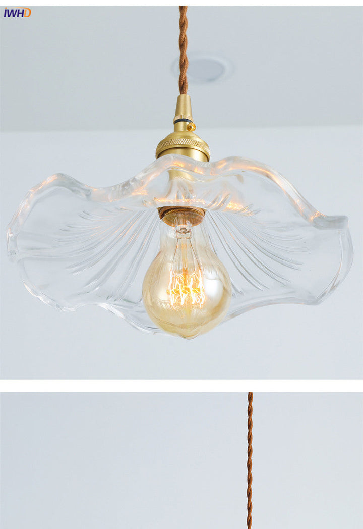 Skanto | NORDISK DESIGN LED HENGENDE LAMPE | FARGET GLASS & KOPPER BELYSNING FOR SOVEROM, STUE & BAR