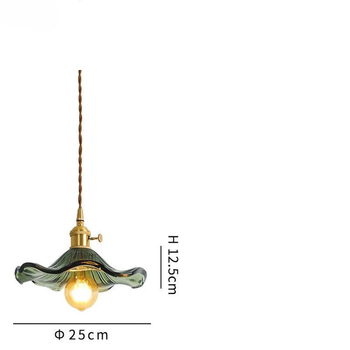 Skanto | NORDISK DESIGN LED HENGENDE LAMPE | FARGET GLASS & KOPPER BELYSNING FOR SOVEROM, STUE & BAR