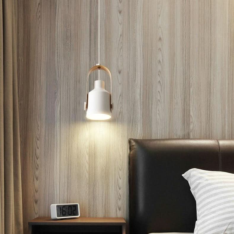 Skanto | Nordisk Tre & Metall Pendellampe – Minimalistisk Hengende Lys