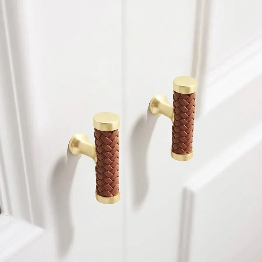 Nordisk lær skap håndtak skuffer for garderobe og møbler | Skanto