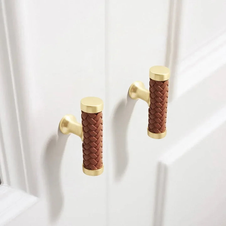 Nordisk lær skap håndtak skuffer for garderobe og møbler | Skanto