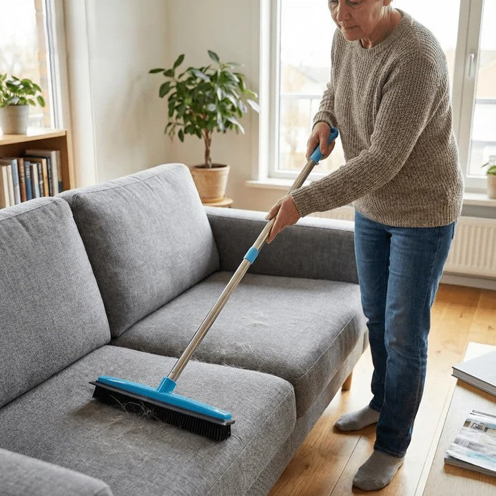 Fjernbørste for dyrehår med teleskopisk håndtak | Skanto