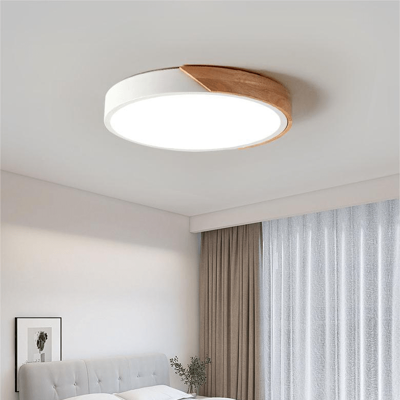 Skanto | Nordic Wood LED Taklampe – Macaron Design, 23–30cm
