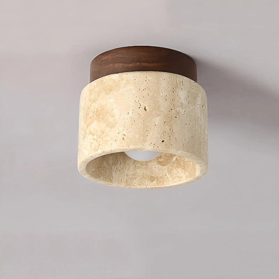 Rustikk Travertin Taklampe - TravaGlow | Skanto