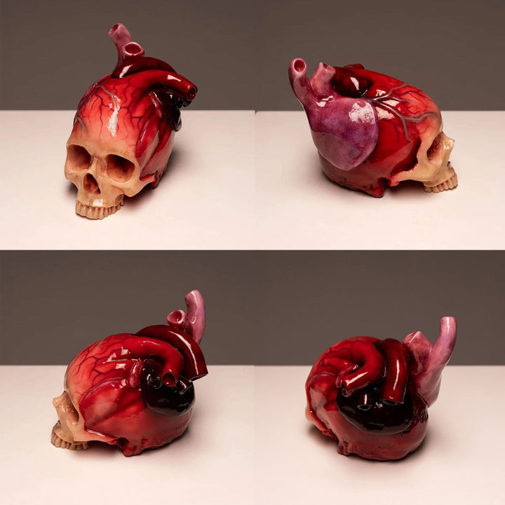 Skanto | SpookyHeart Realistisk Halloween Hjerteformet Skulpskulptur