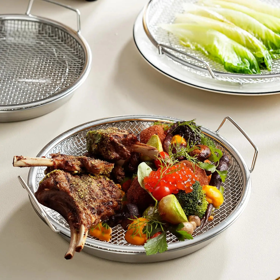 Olje Filterbrett Rustfritt Stål Air Fryer Mesh Pan Dreneringskurv | Skanto