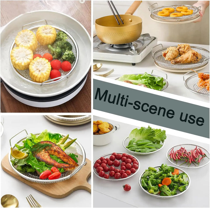 Olje Filterbrett Rustfritt Stål Air Fryer Mesh Pan Dreneringskurv | Skanto