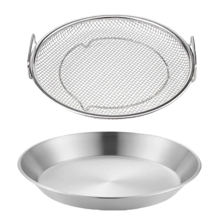 Olje Filterbrett Rustfritt Stål Air Fryer Mesh Pan Dreneringskurv | Skanto