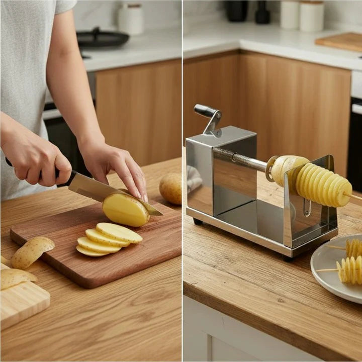 Rustfritt stål spiral kutter for jevne spiraler | Skanto