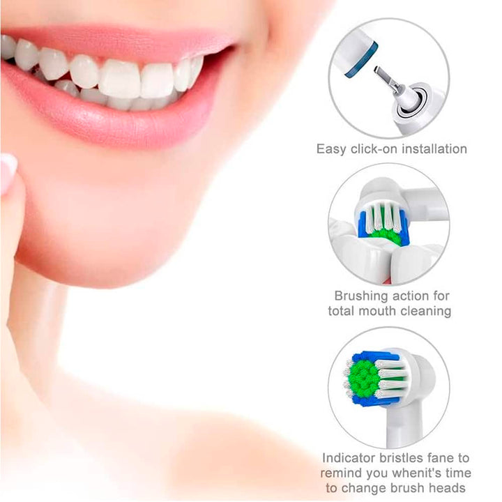 4 deler. Tannbørstehoder for Oral-B | Skanto