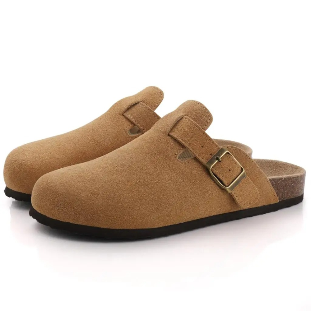 Skanto | Herresandaler FootRest med fleece og korksåle