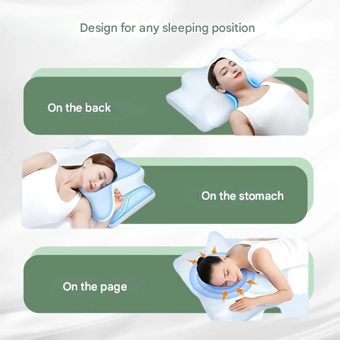 Skanto | Ortopedisk Pute | Ergonomisk Støtte for Nakke og Rygg | Memory Foam