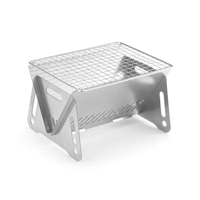 Utendørs bærbar BBQ campinggrill i rustfritt stål sammenleggbart grill | Skanto