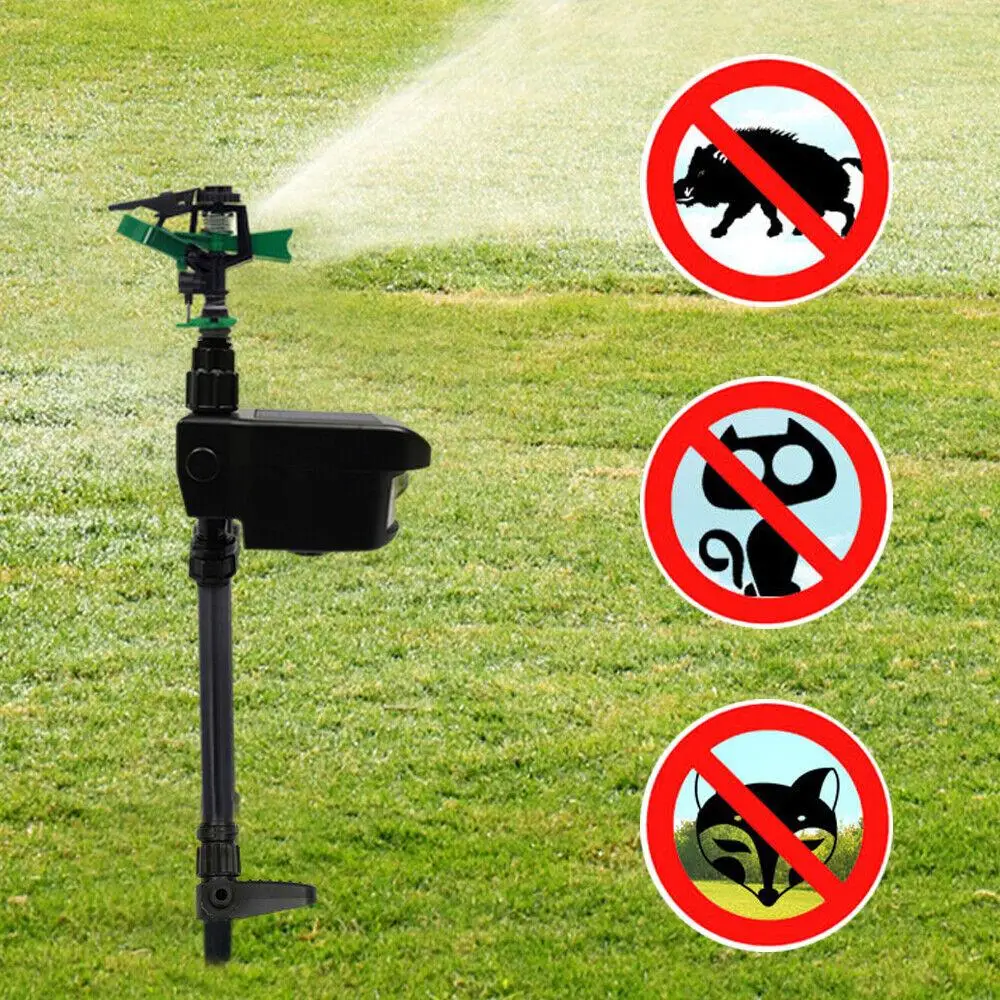Automatischer, bewegungsaktivierter Gartensprenger zur Tierabwehr – Gartensprenger mit Tiersensor für den Außenbereich