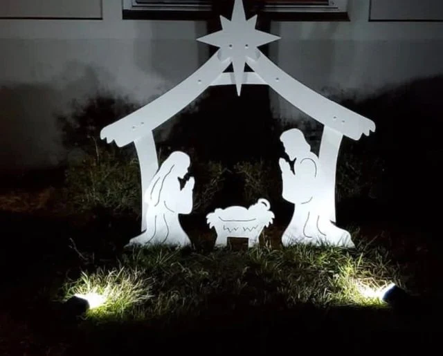 Skanto | Hellige natt utendørs julekrippe sett