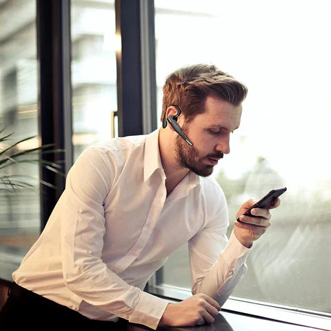 Skanto | Bluetooth 5.1 Støydempende Hodetelefoner | Dobbelt Mikrofon, Ergonomisk Design & Håndfri Også for Profesjonelle