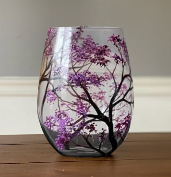 Skanto | Four Seasons Tree Wine Glasses – Håndmalt Kunst