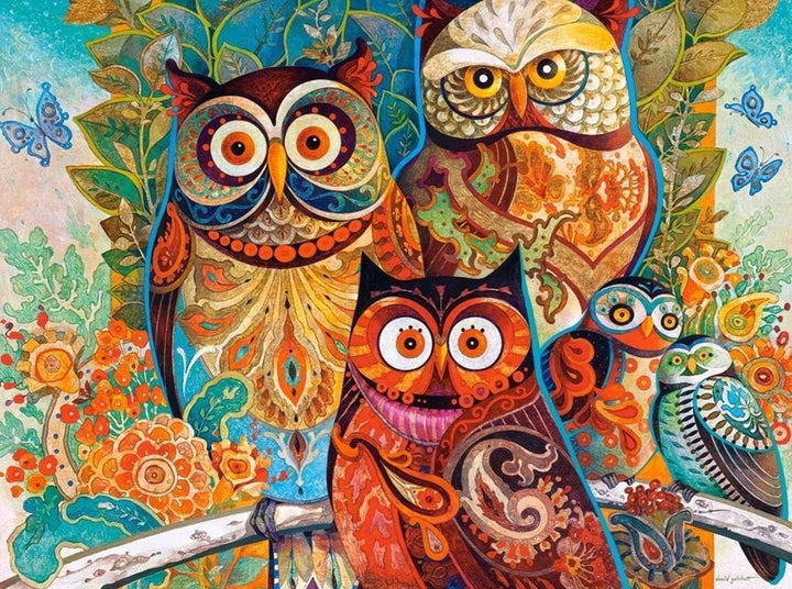 Abstract Owls - Van-Go Mal- etter-nummer Sett | Skanto