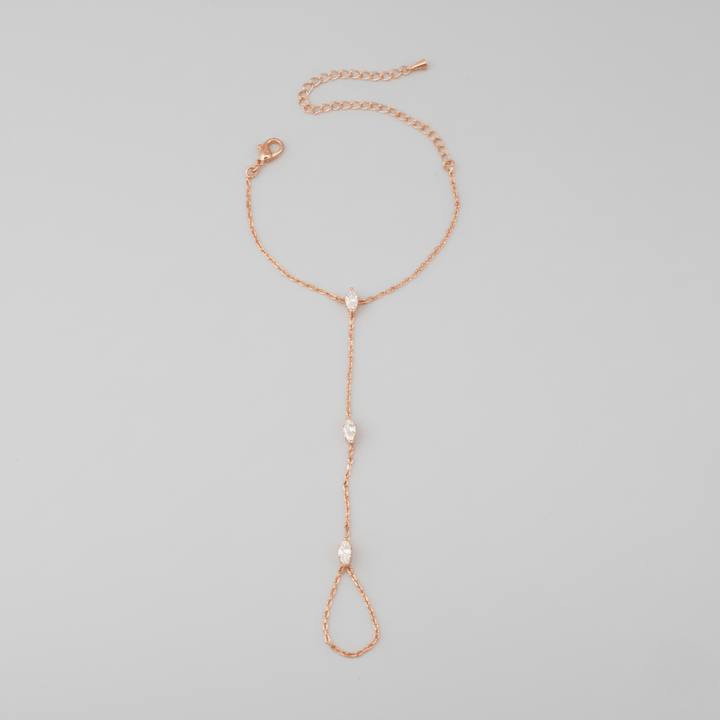 PalmGrace – Verstellbares Fingerring-Armband mit strahlenden Kristallen