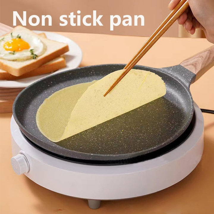 Pan Crepe Pannekepanne Nonstick Stekepanne med Trehåndtak Kjele | Skanto